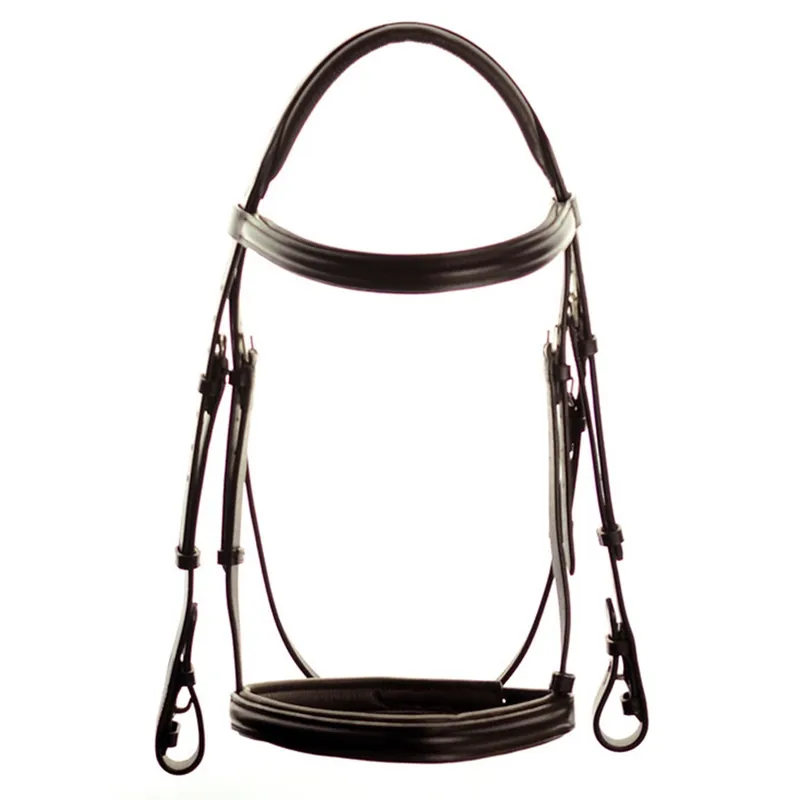 Dever Ascot Comfort Padded Show Bridle - Brown