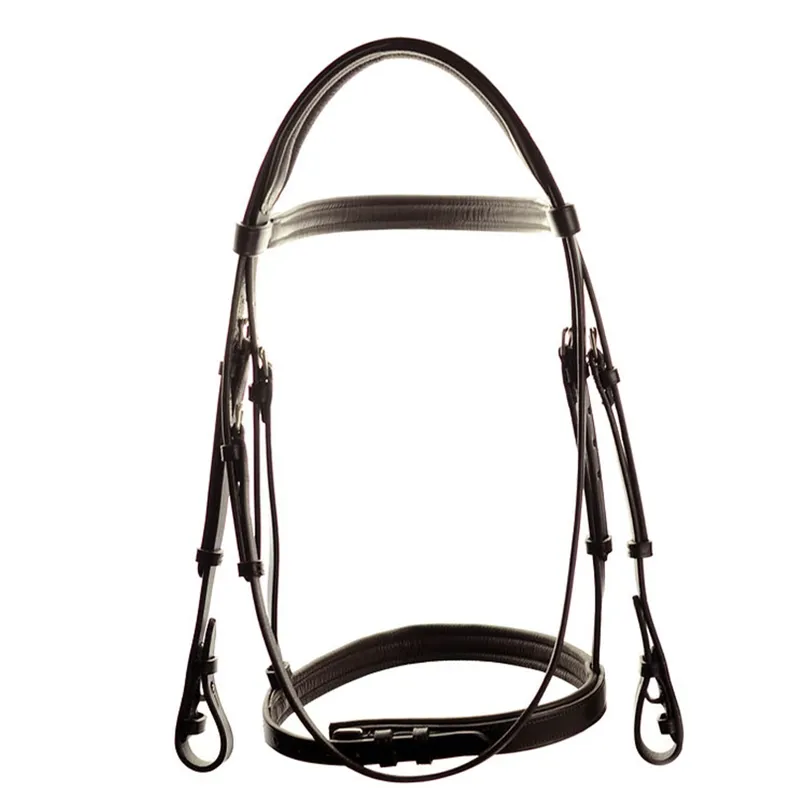 Dever Ascot Comfort Padded Show Bridle - Brown-4