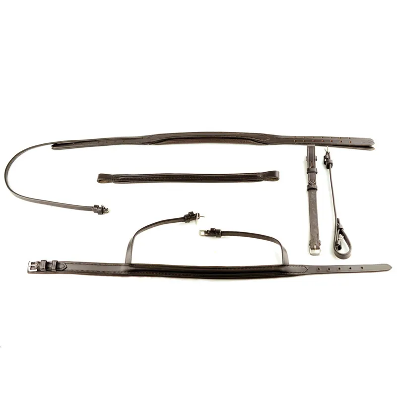 Dever Ascot Comfort Padded Show Bridle - Brown-5