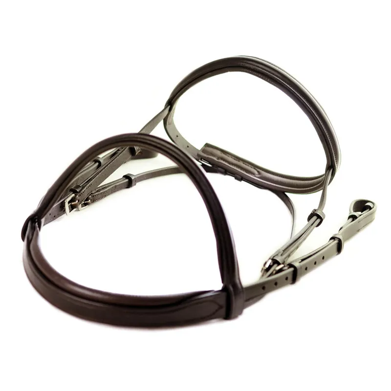 Dever Ascot Comfort Padded Show Bridle - Brown-2