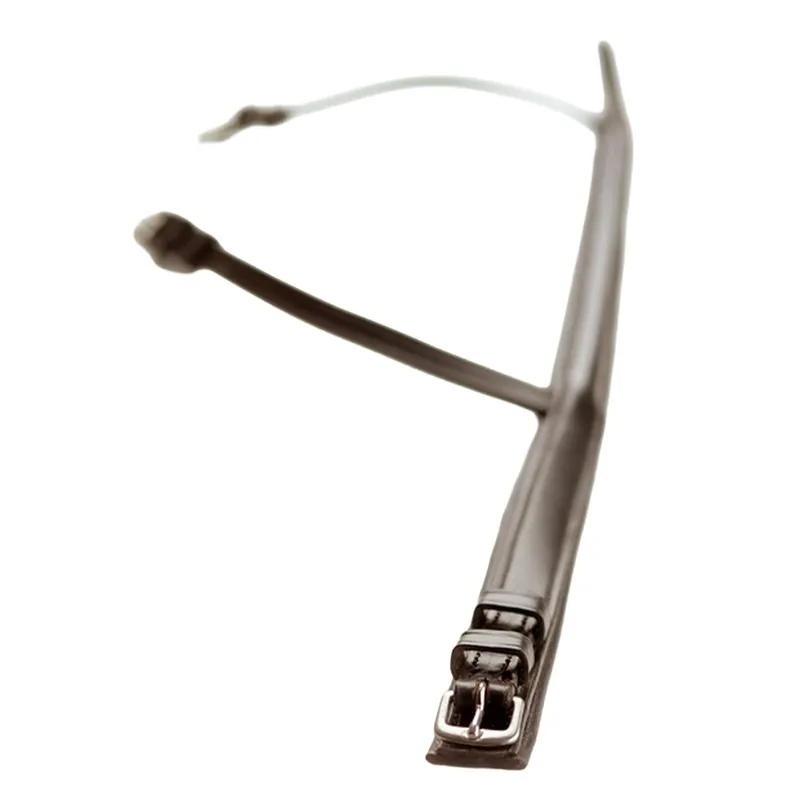 Dever Ascot Comfort Padded Cavesson Show Noseband - Brown-2