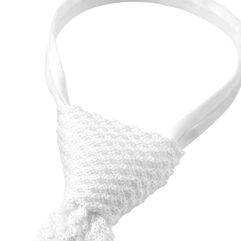 Tommy Hilfiger Adam Men's Knit Tie - Optic White-3