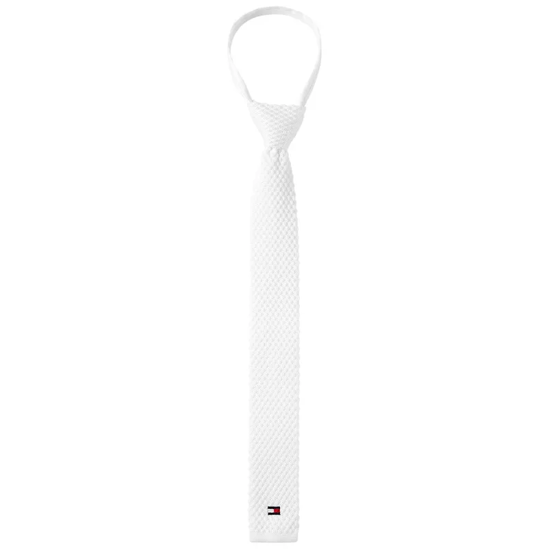 Tommy Hilfiger Adam Men's Knit Tie - Optic White