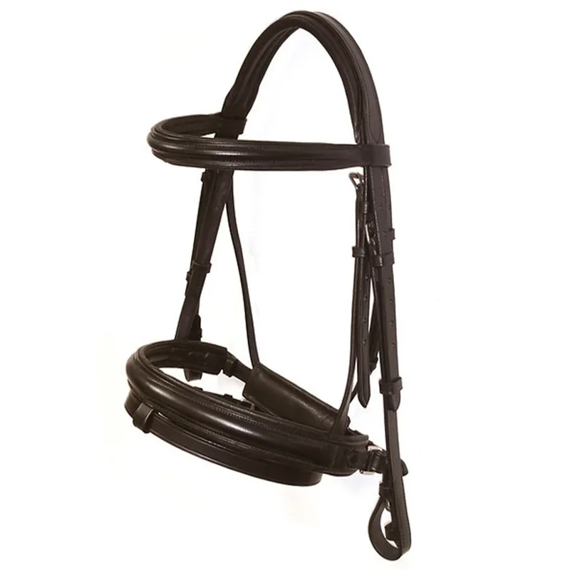 Dever Ascot Comfort Dressage Bridle - Brown-1