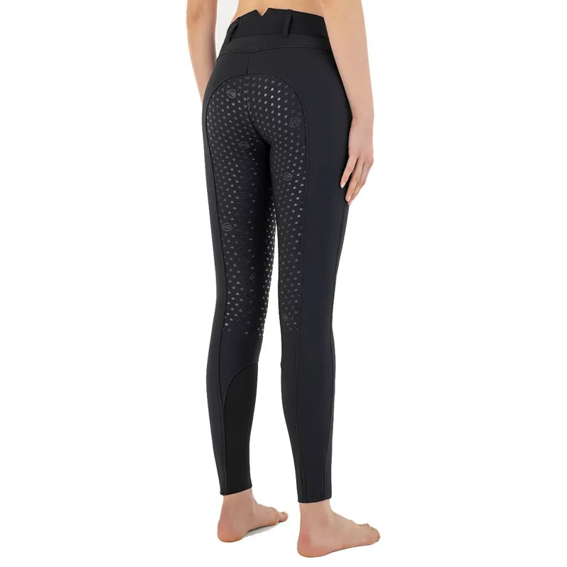 Equiline Adellek Full Grip Women's High Waist Winter Breeches - Black-3