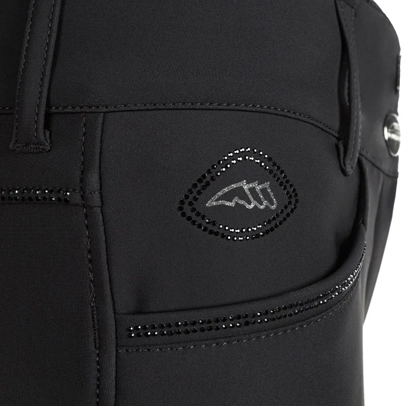 Equiline Adellek Full Grip Women's High Waist Winter Breeches - Black-2