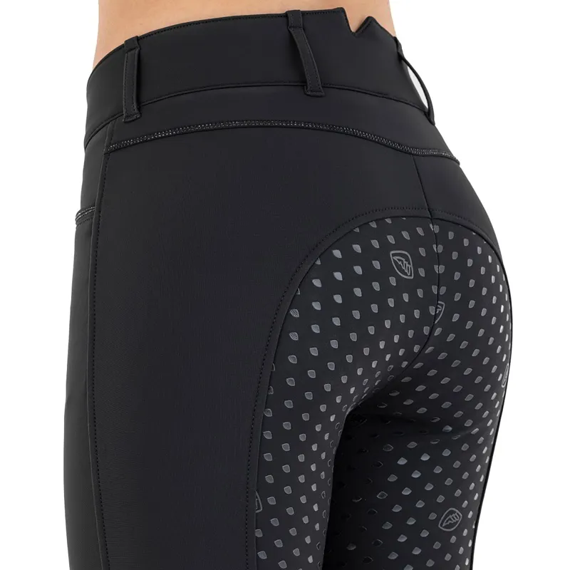 Equiline Adellek Full Grip Women's High Waist Winter Breeches - Black-1
