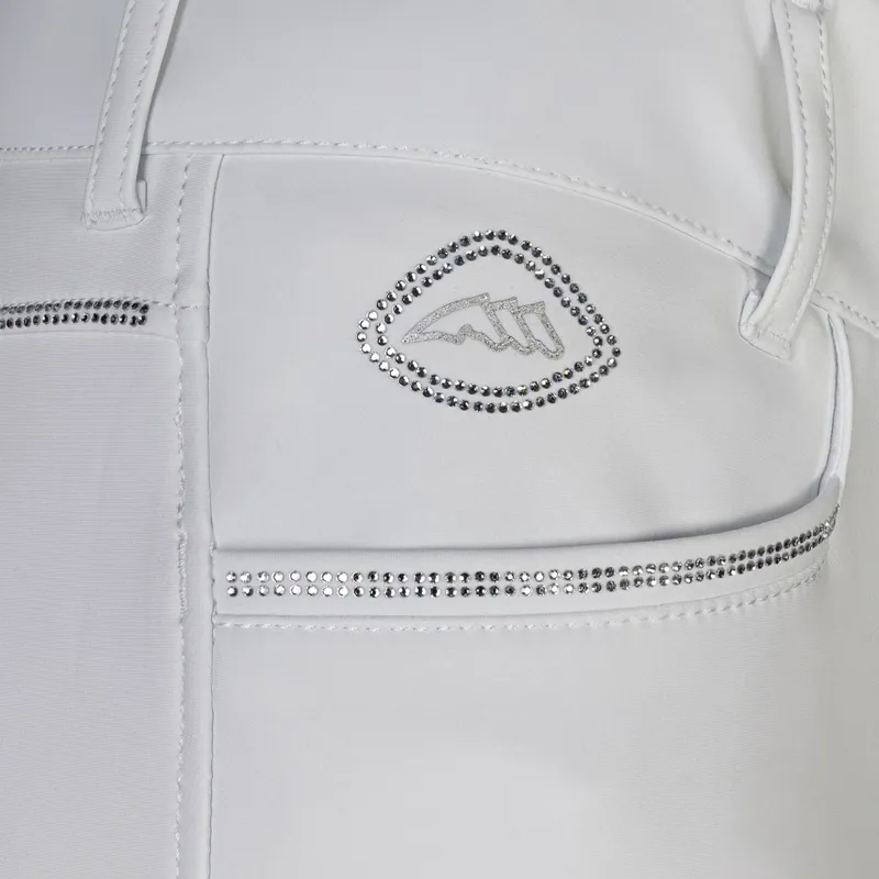Equiline Adellek Full Grip Womens Competition Winter Breeches - White-1