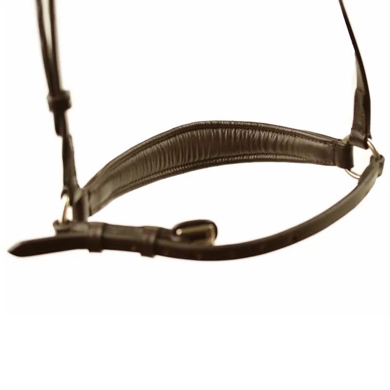 Dever Ascot Padded Drop Noseband - Brown-1