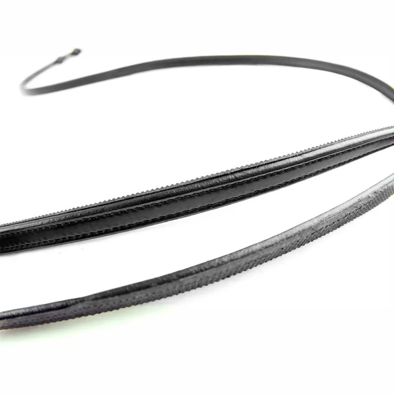 Dever Ascot Leather Dressage Reins - Black-2