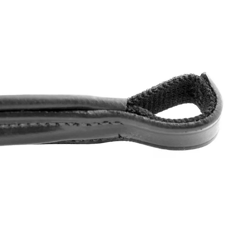 Dever Ascot Raised Elastic Padded Browband - Black-3