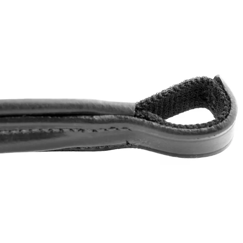 Dever Ascot Raised Elastic Padded Browband - Black-2