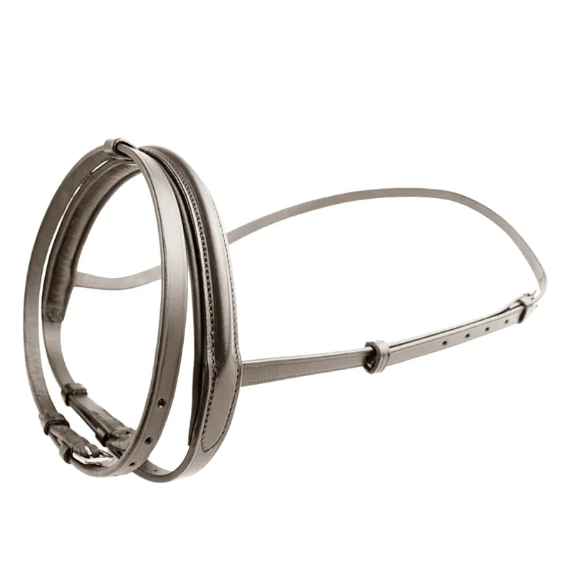 Dever Ascot Flash Noseband - Brown-1