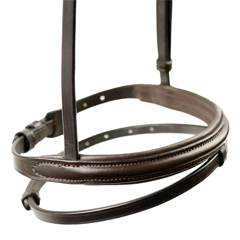 Dever Ascot Padded Flash Wide Noseband - Brown