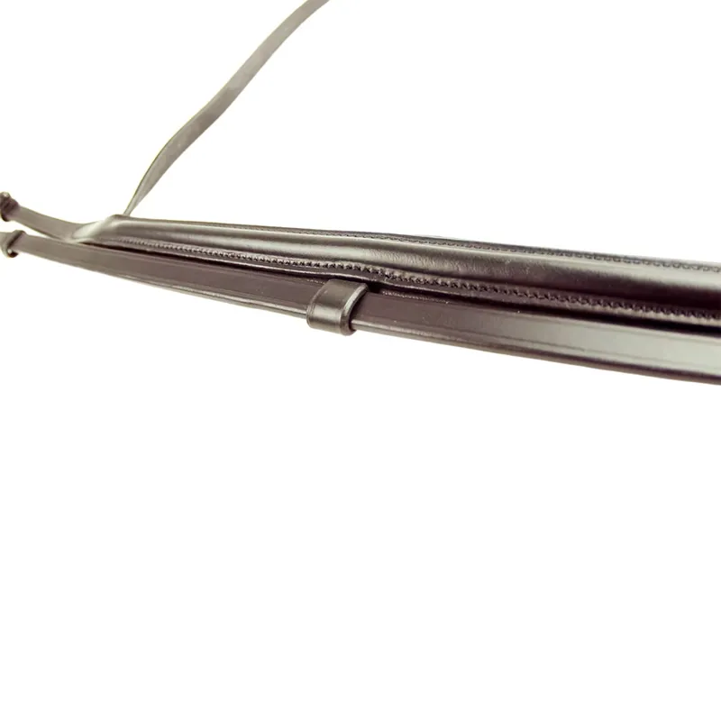 Dever Ascot Padded Flash Wide Noseband - Brown-4