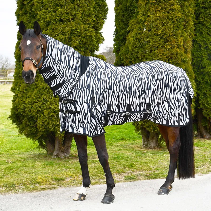 Rhinegold Africa Combo Fly Sheet - Zebra
