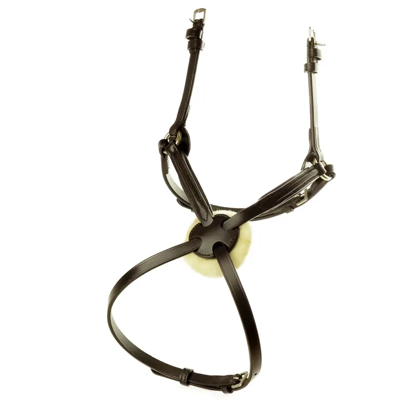 Dever Ascot Comfort Grackle Bridle Noseband - Brown