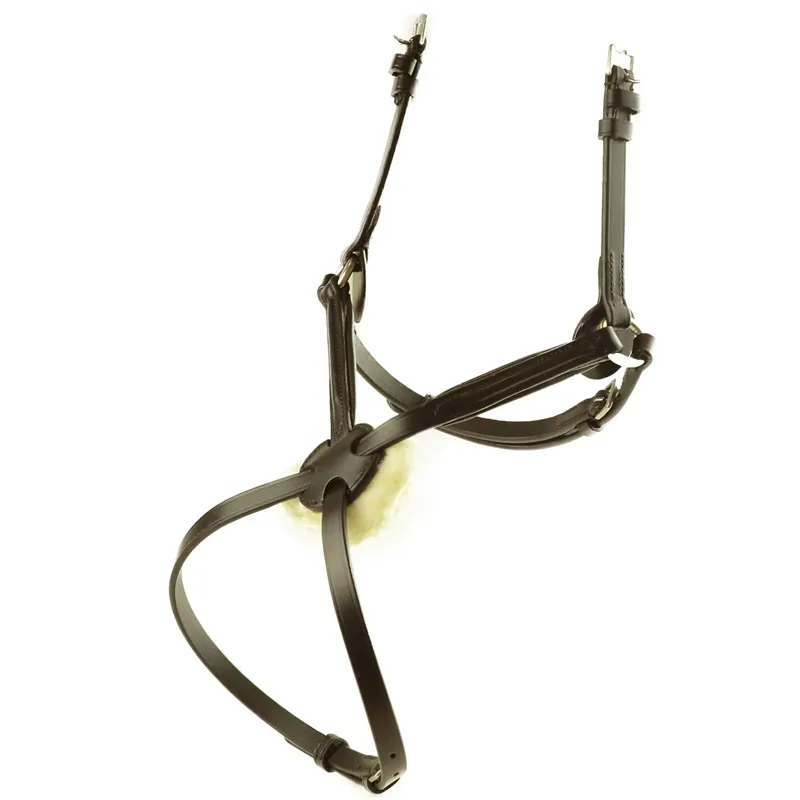Dever Ascot Comfort Grackle Bridle Noseband - Brown-1