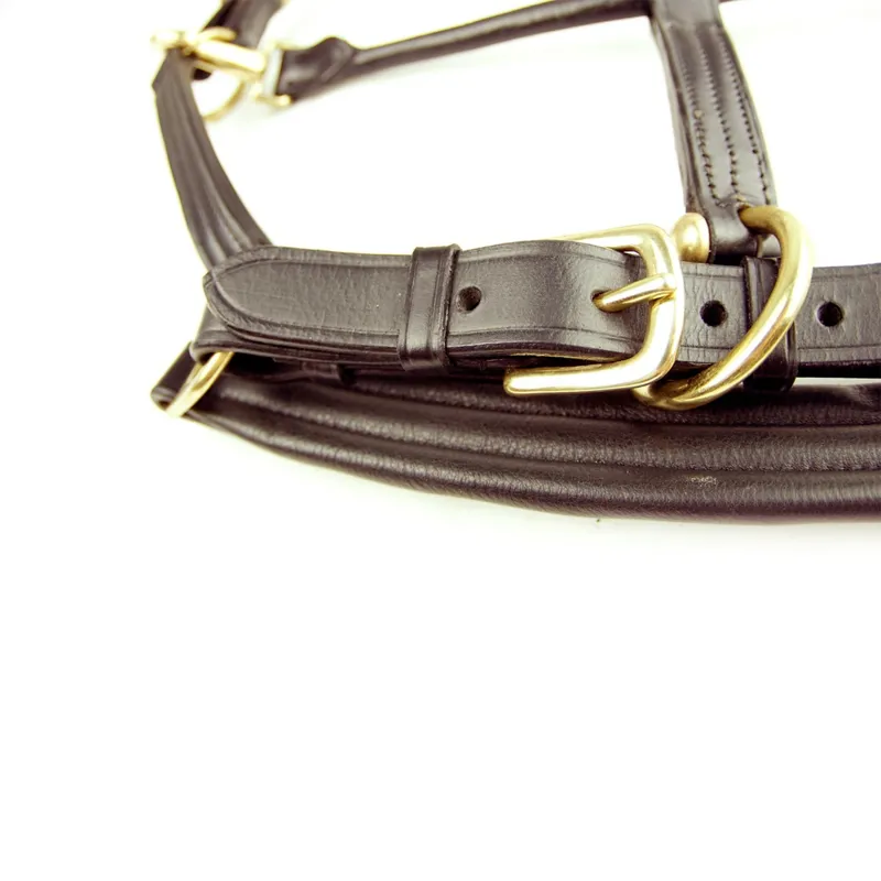 Dever Ascot Padded Leather Halter - Brown-3