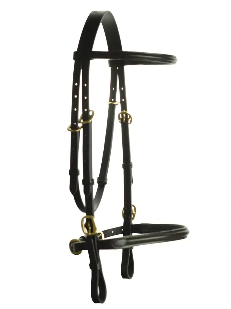 Dever Ascot In Hand Bridle - Black-1