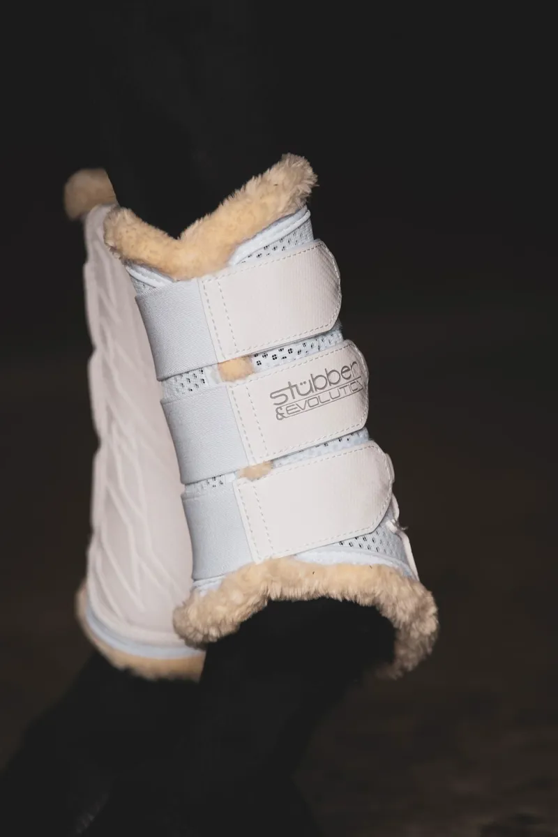 Stubben and Evolution Airflow Fleece Lined Splint Boots - White