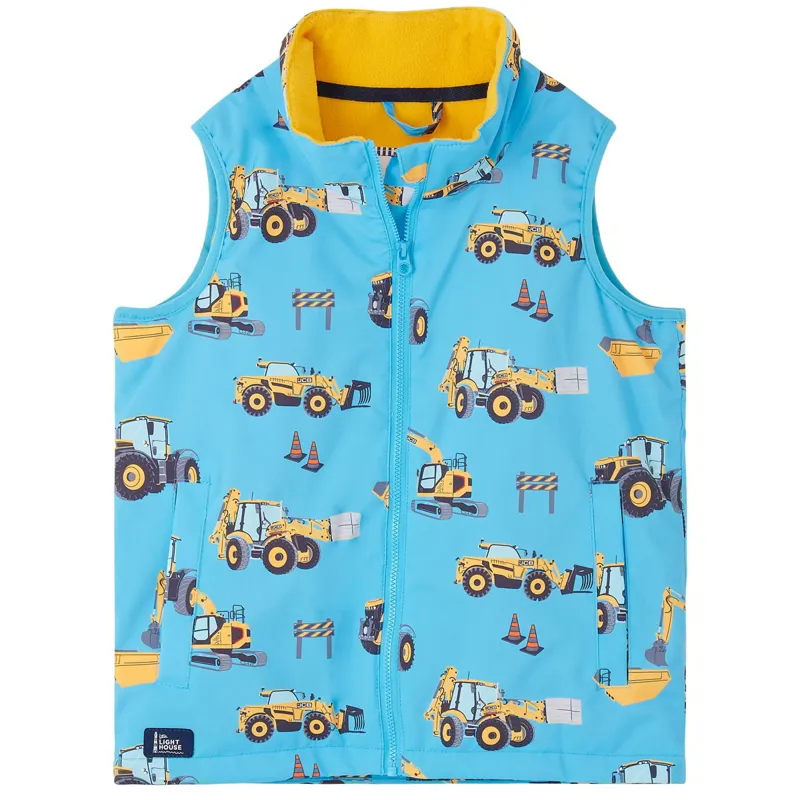 Lighthouse Alex Junior Boys Waterproof Vest - JCB Print