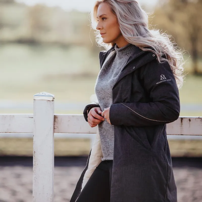 Mountain Horse Alicia Women's Long Waterproof Jacket - Grey Melange-1