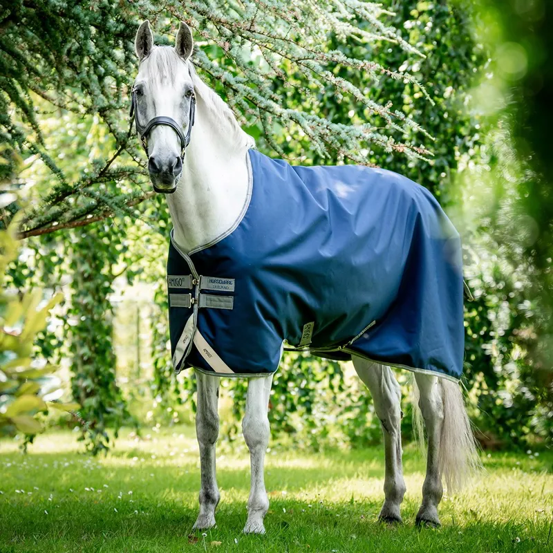 Amigo Bravo 12 Original 50g Turnout Blanket-Navy/Titanium Grey/Silver