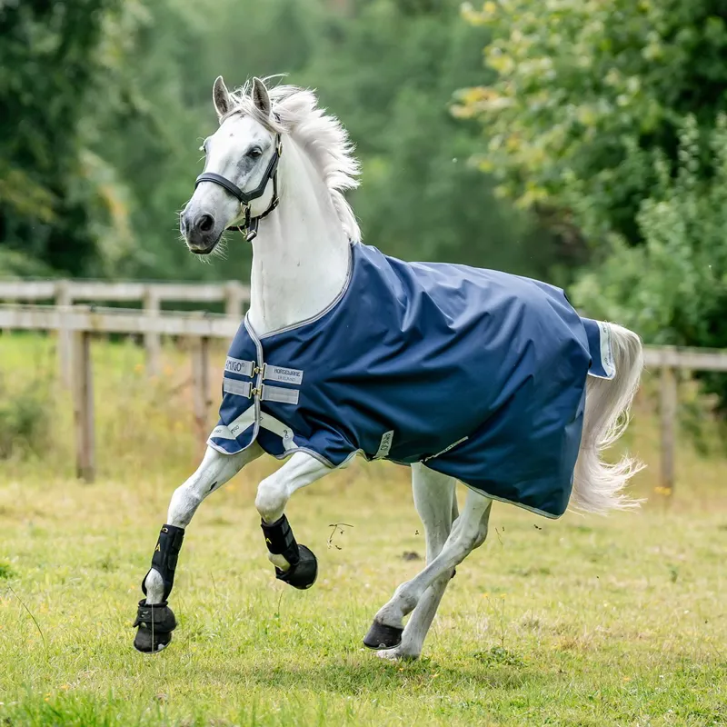 Amigo Bravo 12 Original 50g Turnout Blanket-Navy/Titanium Grey/Silver-2