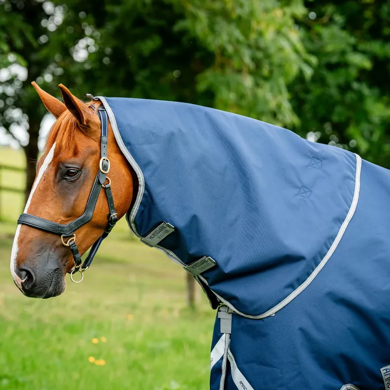 Amigo Bravo 1200D Plus 50g V-Front Turnout Blanket with 2 Liners Bundle - Navy-1