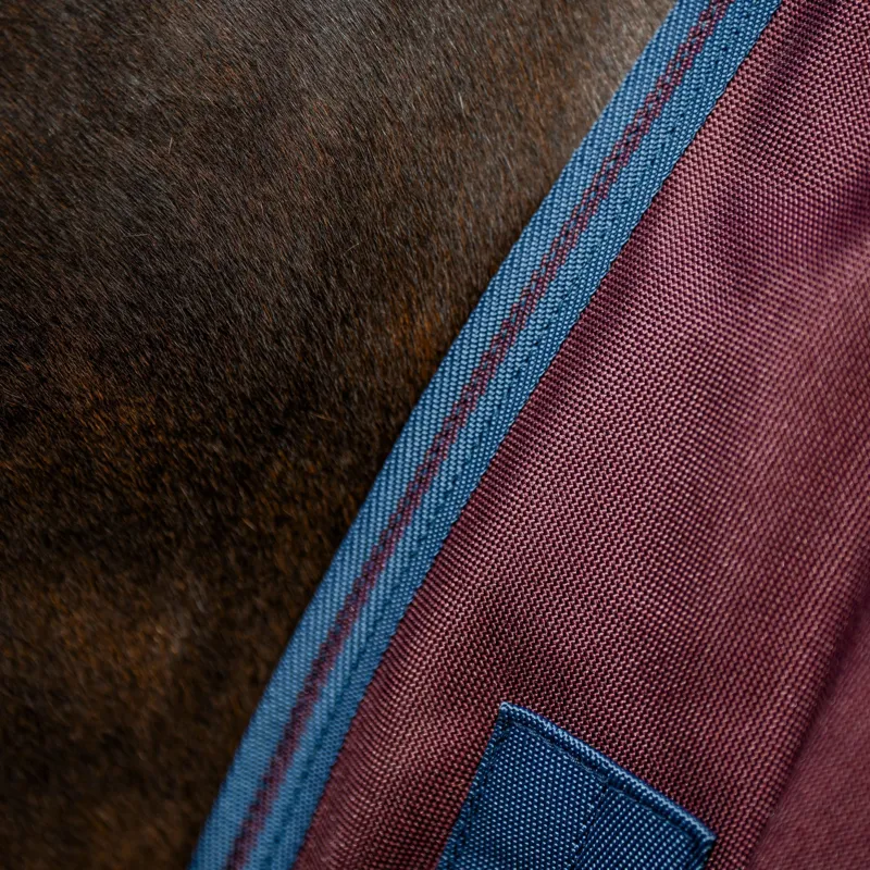 Amigo 1200D Plus 100g Detachable Neck Turnout Blanket - Burgundy/Navy/Grey-7