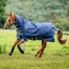 Amigo Bravo 1200D Plus 250g V-Front Turnout Blanket - Navy/Titanium/Silver