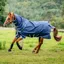 Amigo 1200D Plus 50g Detach-A-Neck Turnout Blanket - Navy/Titanium Grey