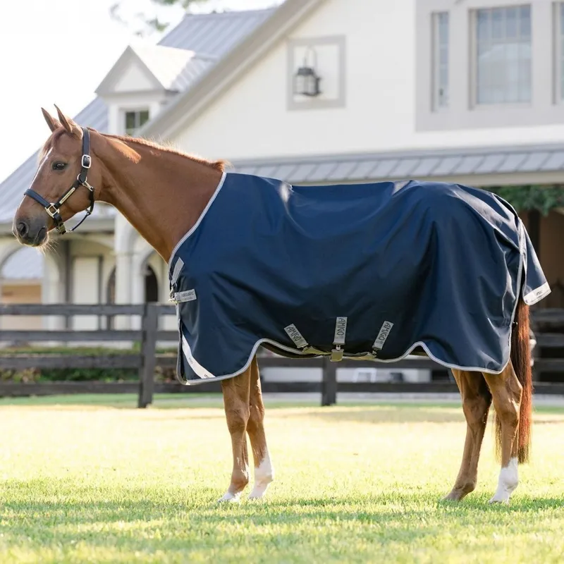 Amigo 1200D 0g Turnout Sheet - Navy/Titanium Grey/Silver-1
