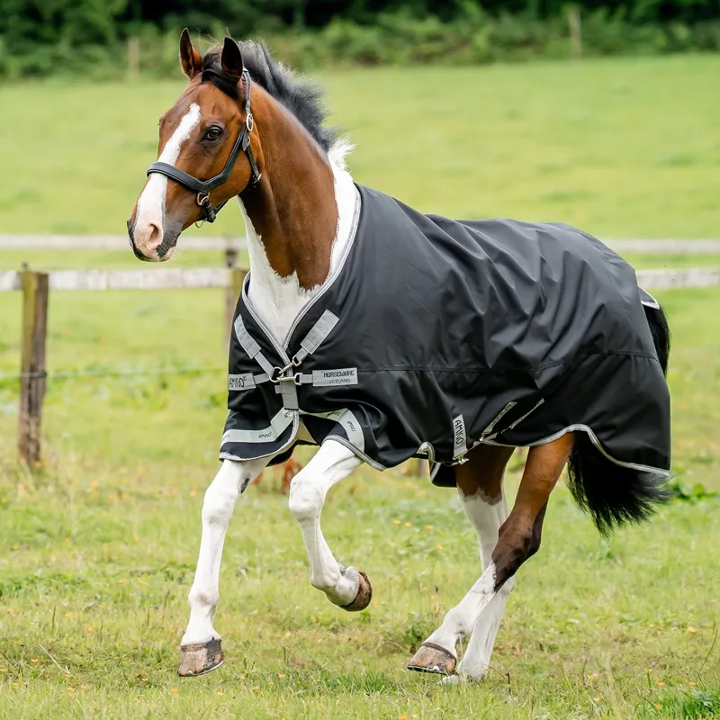 Amigo Bravo 1200D XL Standard Neck 0g Turnout Blanket - Black/Titanium