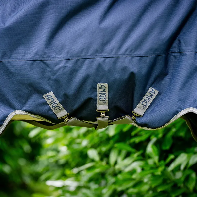 Amigo Bravo 1200D XL Standard Neck 250g Turnout Blanket Navy/Titanium-3