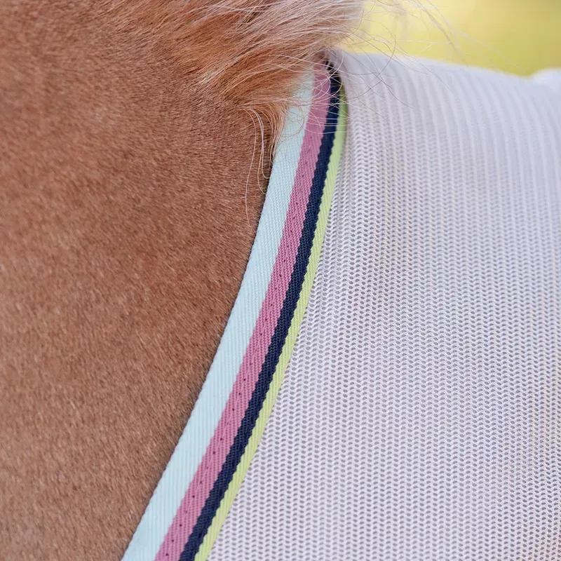 Amigo Petite Bug Rug Plus Detach-A-Neck Fly Sheet - Silver/Lime/Pink-3