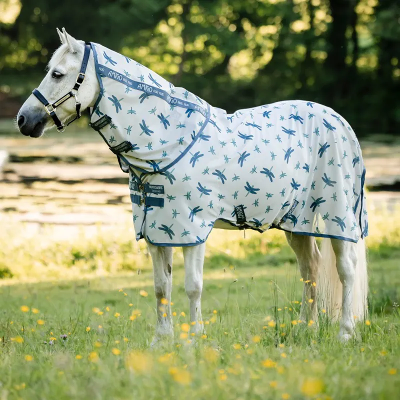 Amigo Pony Bug Rug Plus Fly Sheet - Dragonfly/Silver Blue/Sage