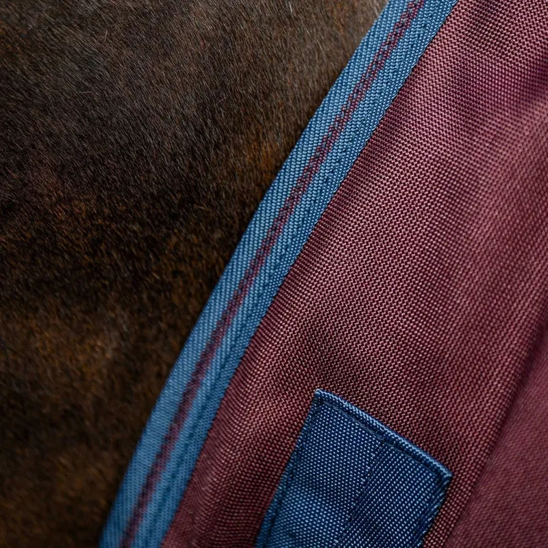 Amigo Bravo 1200D Plus 250g V-Front Turnout Blanket - Burgundy/Navy/Titanium Grey-6