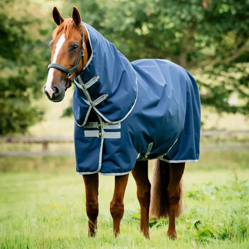 Amigo Ripstop 900D Plus 0g Turnout Blanket - Navy/Titanium Grey-9