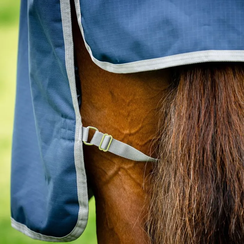 Amigo Ripstop 900D Plus 0g Turnout Blanket - Navy/Titanium Grey-3