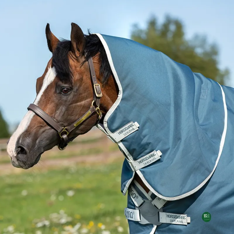 Amigo AmECO 1200D Plus 0g Turnout Blanket - Teal/Grey-1