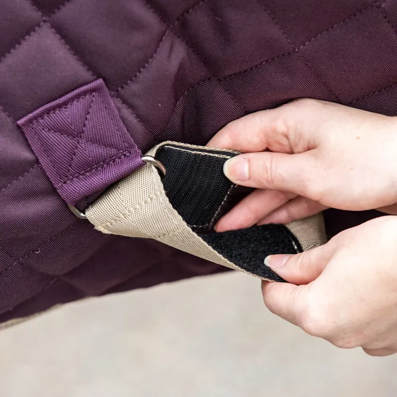 Amigo Disc Front Plus 200g Stable Blanket - Fig/Navy/Tan-2