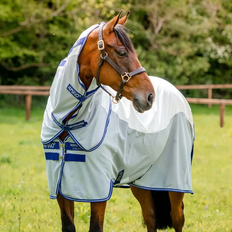 Amigo Airflow Fly Sheet - Navy Check/Atlantic Blue-3