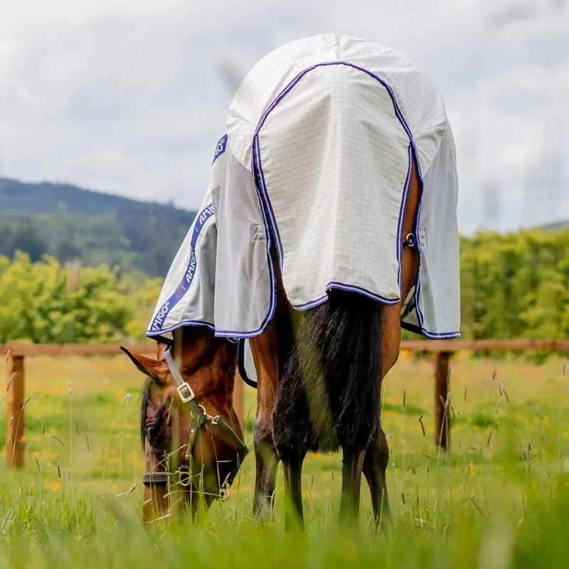 Amigo Airflow Fly Sheet - Navy Check/Atlantic Blue-8