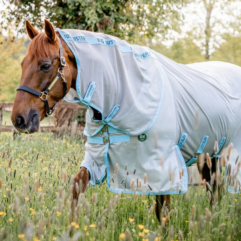 Amigo AmECO Bug Buster Fly Sheet - Silver/Sky Blue-1