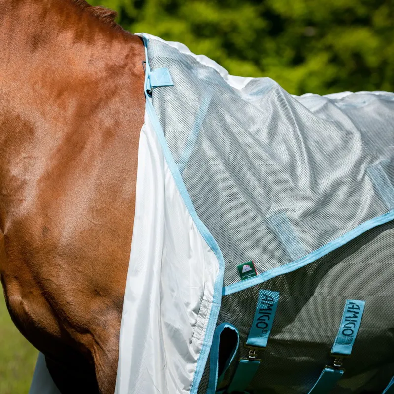 Amigo AmECO Bug Buster Fly Sheet - Silver/Sky Blue-4