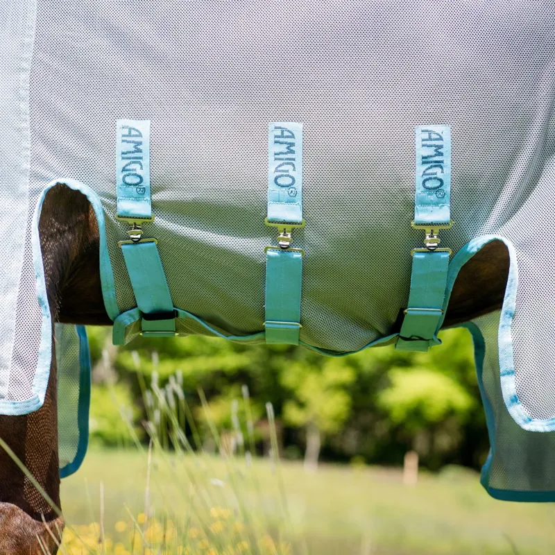 Amigo AmECO Bug Buster Fly Sheet - Silver/Sky Blue-5