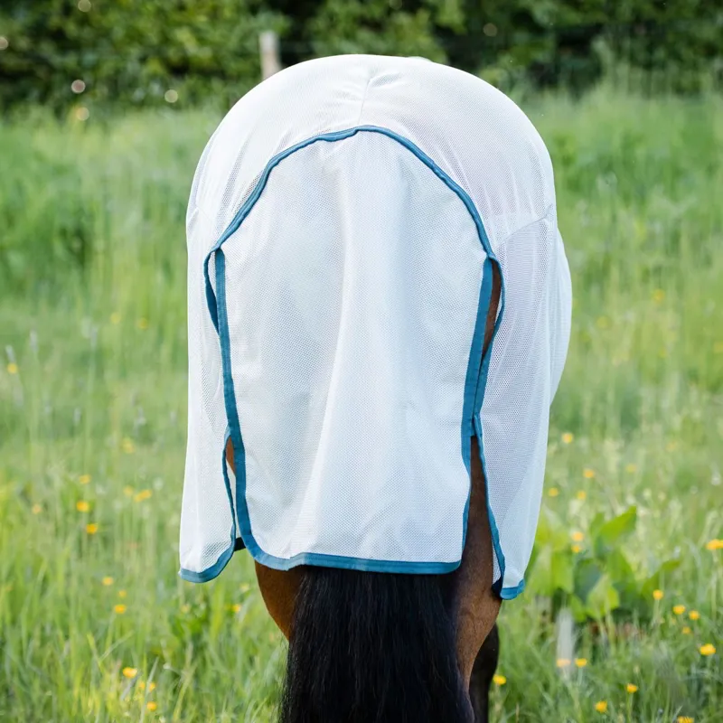 Amigo AmECO Bug Rug Detach-A-Neck Fly Sheet - Silver/Teal-3