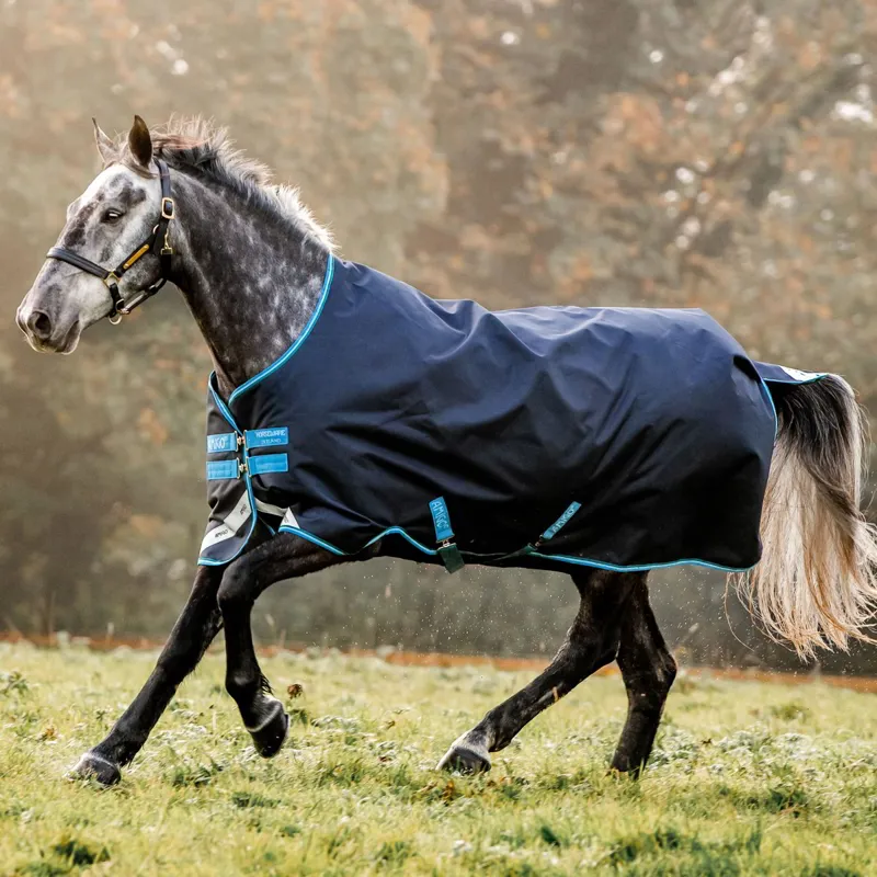 Amigo Bravo 12 Original 50g Turnout Blanket - Navy/Turquoise/Aqua